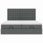 vidaXL Struttura Letto Pouf con Materassi 180x200 cm in Tessuto