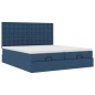 vidaXL Struttura Letto Pouf con Materassi Blu 180x200cm in Tessuto vidaXL Struttura Letto Pouf con Materassi Blu 180x200cm in Tessuto