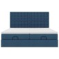 vidaXL Struttura Letto Pouf con Materassi Blu 180x200cm in Tessuto vidaXL Struttura Letto Pouf con Materassi Blu 180x200cm in Tessuto
