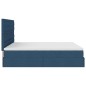 vidaXL Struttura Letto Pouf con Materassi Blu 180x200cm in Tessuto vidaXL Struttura Letto Pouf con Materassi Blu 180x200cm in Tessuto