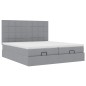 vidaXL Struttura Letto Pouf con Materassi 160x200 cm in Tessuto vidaXL Struttura Letto Pouf con Materassi 160x200 cm in Tessuto