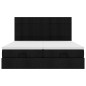 vidaXL Struttura Letto Pouf con Materassi Nero 160x200 cm in Tessuto vidaXL Struttura Letto Pouf con Materassi Nero 160x200 cm in Tessuto