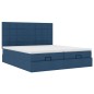 vidaXL Struttura Letto Pouf con Materassi Blu 180x200cm in Tessuto vidaXL Struttura Letto Pouf con Materassi Blu 180x200cm in Tessuto