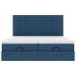 vidaXL Struttura Letto Pouf con Materassi Blu 180x200cm in Tessuto vidaXL Struttura Letto Pouf con Materassi Blu 180x200cm in Tessuto