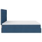vidaXL Struttura Letto Pouf con Materassi Blu 180x200cm in Tessuto vidaXL Struttura Letto Pouf con Materassi Blu 180x200cm in Tessuto