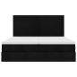 vidaXL Struttura Letto Pouf con Materassi Nero 160x200 cm in Tessuto vidaXL Struttura Letto Pouf con Materassi Nero 160x200 cm in Tessuto