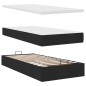 vidaXL Struttura Letto Pouf con Materassi Nero 160x200 cm in Tessuto vidaXL Struttura Letto Pouf con Materassi Nero 160x200 cm in Tessuto