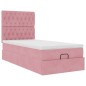 vidaXL Struttura Letto Pouf con Materassi Rosa 80x200 cm Velluto vidaXL Struttura Letto Pouf con Materassi Rosa 80x200 cm Velluto