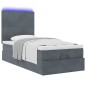 vidaXL Struttura Letto Pouf con Materassi 90x190 cm in Velluto vidaXL Struttura Letto Pouf con Materassi 90x190 cm in Velluto