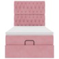 vidaXL Struttura Letto Pouf con Materassi Rosa 90x190 cm in Velluto vidaXL Struttura Letto Pouf con Materassi Rosa 90x190 cm in Velluto