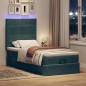 vidaXL Struttura Letto Pouf con Materassi 90x200 cm in Velluto vidaXL Struttura Letto Pouf con Materassi 90x200 cm in Velluto