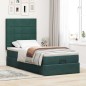 vidaXL Struttura Letto Pouf con Materassi 90x200 cm in Velluto vidaXL Struttura Letto Pouf con Materassi 90x200 cm in Velluto