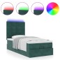 vidaXL Struttura Letto Pouf con Materassi 90x200 cm in Velluto vidaXL Struttura Letto Pouf con Materassi 90x200 cm in Velluto