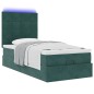 vidaXL Struttura Letto Pouf con Materassi 90x200 cm in Velluto vidaXL Struttura Letto Pouf con Materassi 90x200 cm in Velluto