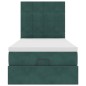 vidaXL Struttura Letto Pouf con Materassi 90x200 cm in Velluto vidaXL Struttura Letto Pouf con Materassi 90x200 cm in Velluto