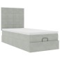 vidaXL Struttura Letto Pouf con Materassi 90x190 cm in Velluto