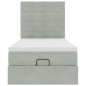 vidaXL Struttura Letto Pouf con Materassi 90x190 cm in Velluto