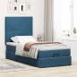 vidaXL Struttura Letto Pouf con Materassi 90x190 cm in Velluto vidaXL Struttura Letto Pouf con Materassi 90x190 cm in Velluto