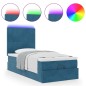 vidaXL Struttura Letto Pouf con Materassi 90x190 cm in Velluto vidaXL Struttura Letto Pouf con Materassi 90x190 cm in Velluto