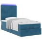 vidaXL Struttura Letto Pouf con Materassi 90x190 cm in Velluto vidaXL Struttura Letto Pouf con Materassi 90x190 cm in Velluto