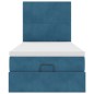 vidaXL Struttura Letto Pouf con Materassi 90x190 cm in Velluto vidaXL Struttura Letto Pouf con Materassi 90x190 cm in Velluto