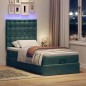 vidaXL Struttura Letto Pouf con Materassi 90x190 cm in Velluto vidaXL Struttura Letto Pouf con Materassi 90x190 cm in Velluto