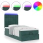 vidaXL Struttura Letto Pouf con Materassi 90x190 cm in Velluto vidaXL Struttura Letto Pouf con Materassi 90x190 cm in Velluto