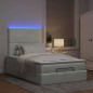 vidaXL Struttura Letto Pouf con Materassi 120x190 cm Velluto vidaXL Struttura Letto Pouf con Materassi 120x190 cm Velluto