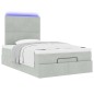 vidaXL Struttura Letto Pouf con Materassi 120x190 cm Velluto vidaXL Struttura Letto Pouf con Materassi 120x190 cm Velluto