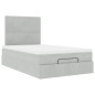 vidaXL Struttura Letto Pouf con Materassi 120x190 cm Velluto vidaXL Struttura Letto Pouf con Materassi 120x190 cm Velluto