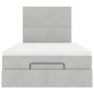 vidaXL Struttura Letto Pouf con Materassi 120x190 cm Velluto vidaXL Struttura Letto Pouf con Materassi 120x190 cm Velluto