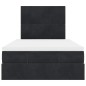 vidaXL Struttura Letto Pouf con Materassi Nero 120x190 cm Velluto vidaXL Struttura Letto Pouf con Materassi Nero 120x190 cm Velluto