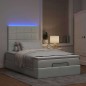 vidaXL Struttura Letto Pouf con Materassi 120x190 cm Velluto