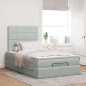 vidaXL Struttura Letto Pouf con Materassi 120x190 cm Velluto