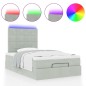 vidaXL Struttura Letto Pouf con Materassi 120x190 cm Velluto