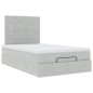 vidaXL Struttura Letto Pouf con Materassi 120x190 cm Velluto