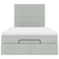 vidaXL Struttura Letto Pouf con Materassi 120x190 cm Velluto
