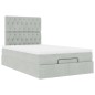 vidaXL Struttura Letto Pouf con Materassi 120x190 cm Velluto vidaXL Struttura Letto Pouf con Materassi 120x190 cm Velluto
