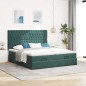 vidaXL Struttura Letto Pouf con Materassi 160x200 cm Velluto vidaXL Struttura Letto Pouf con Materassi 160x200 cm Velluto