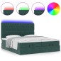 vidaXL Struttura Letto Pouf con Materassi 160x200 cm Velluto vidaXL Struttura Letto Pouf con Materassi 160x200 cm Velluto