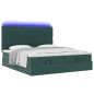 vidaXL Struttura Letto Pouf con Materassi 160x200 cm Velluto vidaXL Struttura Letto Pouf con Materassi 160x200 cm Velluto