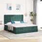 vidaXL Struttura Letto Pouf con Materassi 180x200 cm Velluto vidaXL Struttura Letto Pouf con Materassi 180x200 cm Velluto