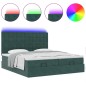 vidaXL Struttura Letto Pouf con Materassi 180x200 cm Velluto vidaXL Struttura Letto Pouf con Materassi 180x200 cm Velluto