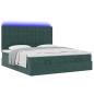 vidaXL Struttura Letto Pouf con Materassi 180x200 cm Velluto vidaXL Struttura Letto Pouf con Materassi 180x200 cm Velluto