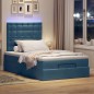 vidaXL Struttura Letto Pouf con Materassi 120x190 cm Velluto