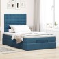 vidaXL Struttura Letto Pouf con Materassi 120x190 cm Velluto