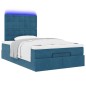 vidaXL Struttura Letto Pouf con Materassi 120x190 cm Velluto