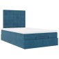 vidaXL Struttura Letto Pouf con Materassi 120x190 cm Velluto