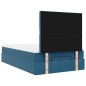 vidaXL Struttura Letto Pouf con Materassi 120x190 cm Velluto