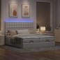 vidaXL Struttura Letto Pouf con Materassi Tortora 180x200cm in Tessuto vidaXL Struttura Letto Pouf con Materassi Tortora 180x200cm in Tessuto